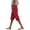 Red, variant on Gunia Linen Blend Pants For Women Capri Pants Capris Beach Cropped Trousers Drawstring Side Split Casual Ladies Pant Vacation Summer Pants