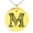 Gold, variant on Stainless Steel Letter M Initial Dotted Monogram Engraved Small Medallion Circle Charm Pendant Necklace