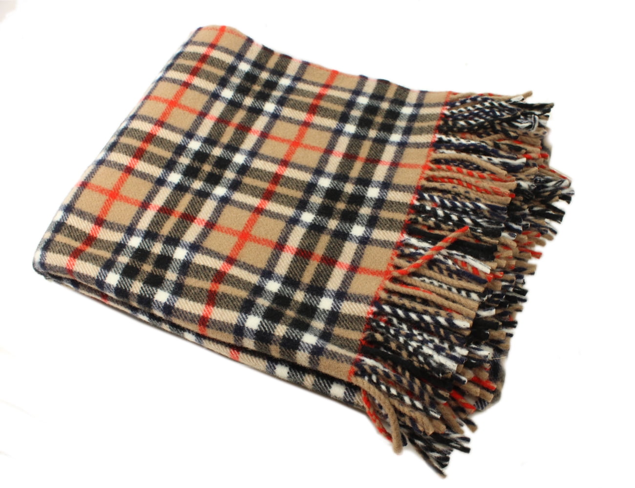 Tartan Blanket 52" x 70" 100 Wool Irish Made