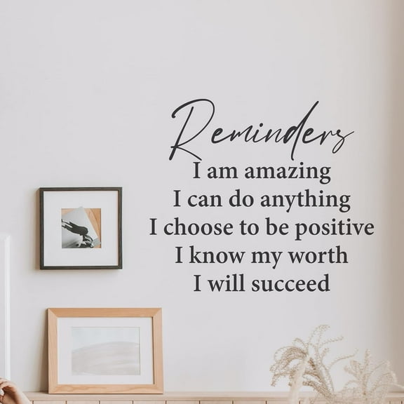QTH Large Reminder I Am Amazing I Can Do Anything Wall Sticker Inspirational Wall Decal Motivational Office Decor Quote Wall Art Vinyl Wall Decal Classroom Gym Words Saying