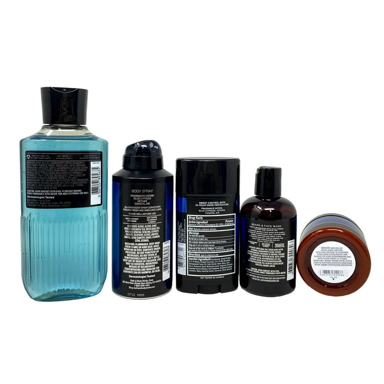 Bath & Body Works Men's Collection Ocean Duffle Bag 7 Piece Gift