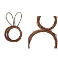 thumbnail image 6 of Easter DIY Garland Bunny Rattan Circle Foldable Rattan Bunny Pendant Easter Bunny Wreath Natural Material Durable, 6 of 6