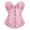 Pink, variant on Women's Adjustable Tummy Control Push-Up Waist Support Shaping Corset Bustier Body Shapewear – Firming Court Style Bodice with Hook-and-Eye Closure Black XXXL