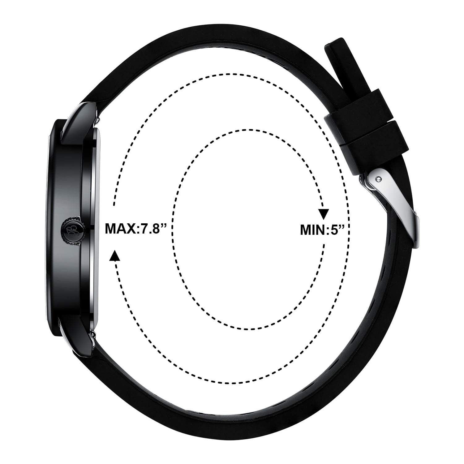 Blekon Original Women’s Medical Watch for Students – Black Silicone Band, Water Resistant