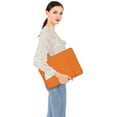 thumbnail image 5 of Mosiso Polyester Vertical Style Water Repellent Laptop Sleeve Case Bag Cover with Pocket for MacBook Air 13 inch M3 M2 M1 2018-2024 / Pro 13 inch M2 M1 2016-2024, Orange, 5 of 5