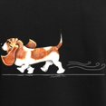 thumbnail image 3 of CafePress - Basset Hound Places Women's Dark Pajamas - Women's Short Sleeve Print T-Shirt and Pants Dark Cotton Pajama Set, 3 of 7
