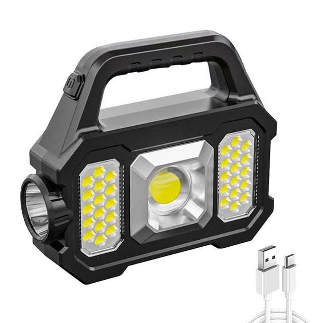 2x500lm Linterna Portátil 6 Engranajes Antorcha Luz para Camping Accesorios LED Hugtrwg Para estrenar
