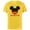 Yellow, variant on Disney Mickey Mouse Red Shorts Icon Husband Family- Short Sleeve Cotton T-Shirt for Adults - Customized-Black