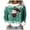 Green, variant on Futezty Women’s Christmas Sweatshirt Santa Hat Musical Note Printed Pullover Casual Holiday Long Sleeve Lightweight Workout Tops