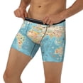 thumbnail image 3 of Cauagu World Map With Animals 1 Print Men's Boxer Briefs, Funny & Cute Underwear Elastic Waistband Briefs Ideal Gift for Men,1-Pack, 3 of 7