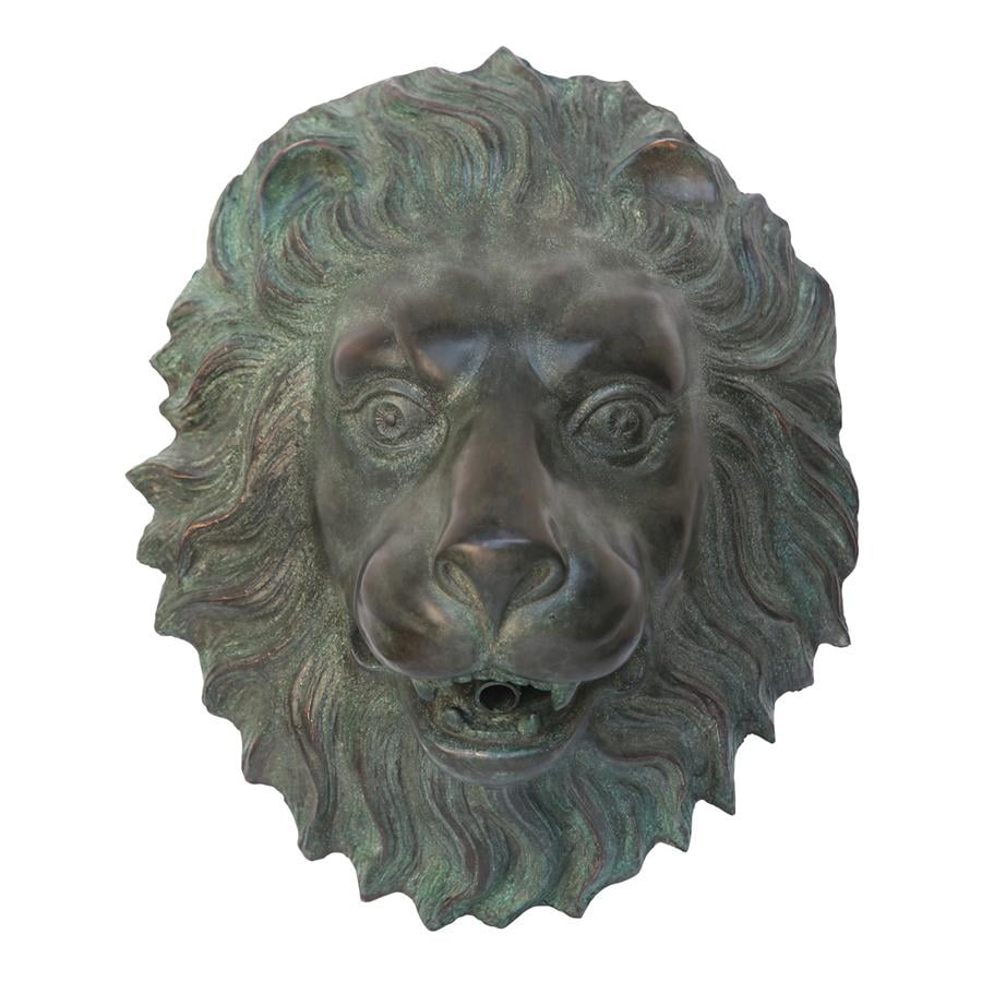 Design Toscano Florentine Lion Head Spouting Bronze Garden Wall