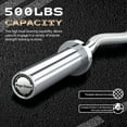 thumbnail image 4 of 47" EZ Curl Weight Lifting Bar, Barbell Bar for Biceps, Triceps, Back and Leg Muscle Group Exercise, Chrome Home Gym Weight Bar with 2 Spring Collars for 2 Inch Weight Plates, 4 of 8