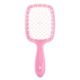 thumbnail image 1 of Peine de masaje hueco de malla dorada transparente con destellos para cabello sin nudos, peine de forma esponjosa de doble uso seco y húmedo, 1 of 6