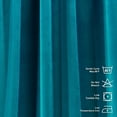 thumbnail image 3 of 3S Brother's Solid Luxury Matte Velvet Soft Curtains Set of 2 Panels Hanging Back Tap & Rod Pocket Home Décor Bedroom Kitchen Office Windows Room Darkering ( Rich Electra Blue-52"x63"), 3 of 6