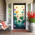 thumbnail image 5 of Colorful Floral Themed Banner with Butterflies Ladybugs Bubbles Background Party Decoration Backdrop for Garden Parties Outdoor Gatherings Spring Celebrations and Photo Shoots, 5 of 8