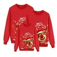 thumbnail image 1 of MIASHUI 2025 Pyjamas de Noël Assortis à Carreaux Pantalons pour Famille Ensemble Famille de Maman Chandail en Molleton Noël 26 Lettres Imprimées Col Rond Parent-Enfant Chandail en Molleton Hommes,TTG, 1 of 6