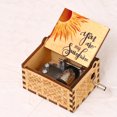 thumbnail image 5 of 1 pieza Caja de música "You are My Sunshine" Mini caja de música Manivela Caja de música de madera grabada Cajas de música de madera Caja musical de sol de madera vintage grabada con láser Caja musical de regalo ER, 5 of 5