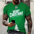 thumbnail image 1 of Camisetas de disfraz de Papá Noel con estampado 3D de árbol de Navidad y muñeco de nieve para hombre y mujer, ropa de calle con cuello redondo, camisetas Harajuku para niños, 1 of 4