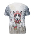 thumbnail image 2 of Playful Rat Terrier Welcomes Winter Snowy Day with Cardinal Bird All Over Print 3D Shirt Unisex Merch Ratty Dog Lover - 2017, 2 of 6