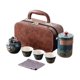 thumbnail image 3 of Juego de té de viaje Juego de té de porcelana Tetera de porcelana con tazas de té Juego de té Kung Fu Azul, 3 of 9