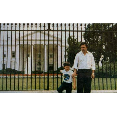 Canvas Print Conversations Pablo Escobar White House Glossy Poster Banner Washington Dc Stretched Canvas 32 x (Best Pizza Delivery Washington Dc)
