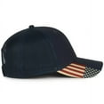 thumbnail image 3 of Outdoor Cap USA-300M American Flag Woven Label Visor-Navy/Navy, 3 of 8