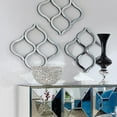 thumbnail image 4 of Tyler Dillon Decorative Lattice Beveled Accent Wall Mirror - Silver, 4 of 6