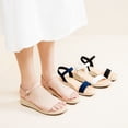 thumbnail image 7 of Women's Platform Wedge Heel Sandals - Buckle Ankle Strap, Open-Toe Comfortable Insole Lightweight Rubber Sole Casual Summer Sandals, 7 of 7