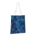 thumbnail image 3 of Canvas Bag Tote Bag Shopping Bag 16×15in Can Be Carried By Hand And Can Be Used For Daily Travel Such As Shopping And Going To Work Darkgray Geometric Patterns_2, 3 of 8