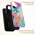 thumbnail image 4 of Relax Tropical Vibes Phone Case, Palm Tree Summer Beach Artistic iPhone Cover, Unique Motivational Protective Case for iPhone 17 16 15 14 13 12 11 Plus Pro Max Mini, 4 of 6