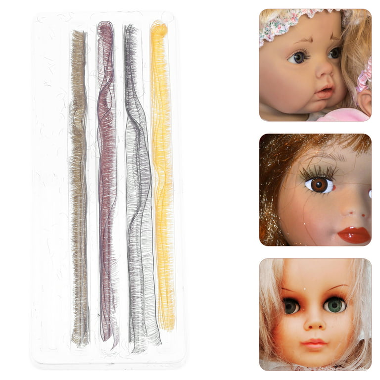 Doll Eyelashes, Auburn, Tutorial, Doll Making, Doll Repair, Replace, Fix,  OOAK Doll, Custom Doll, Mini Eyelashes, Wispy, Flutter 