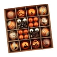 thumbnail image 3 of Adorno de bola navideña, colección de decoración de bolas navideñas, para celebraciones en interiores, colgante irrompible para armario de dormitorio. Naranja, 3 of 8