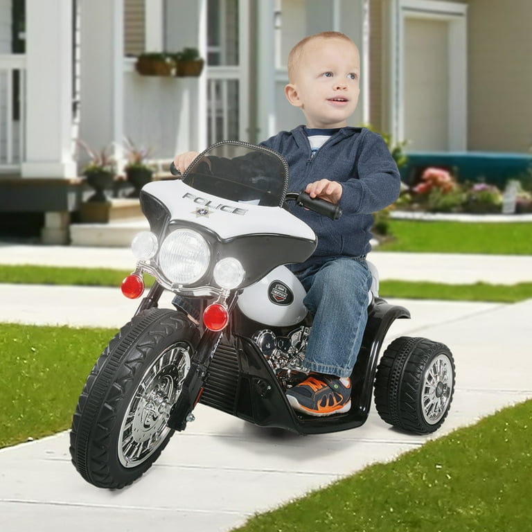 Lil' Rider 3-Wheel Kids Motorcycle Police Decals for Ages 3 to 6