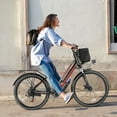 thumbnail image 2 of Elifine 500W Electric Bike for Adults, 26" Commuter Electric Bicycle 19.8mph City Ebike with 5 Riding Modes, 48V 7.8Ah Removable Battery UL 2849, LCD Intelligent Display Hybrid Electric Bike Red, 2 of 12
