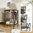thumbnail image 4 of Spaco Mid-Century Record Player Stand with Built-in Charging Station-Rustic Brown, End Table, 4 of 8