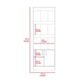 thumbnail image 7 of Miekor Furniture Simma Bookcase, Metal Hardware, Three Shelves, Double Door Cabinet -Light Gray 14126, 7 of 7