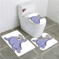 thumbnail image 1 of ABPHQTO Dibujos animados de morsa Juego de alfombras de baño de 3 piezas Alfombra de baño Alfombra de contorno y tapa de inodoro ABPHQTO Cont-CHAPPLE-39533, 1 of 2