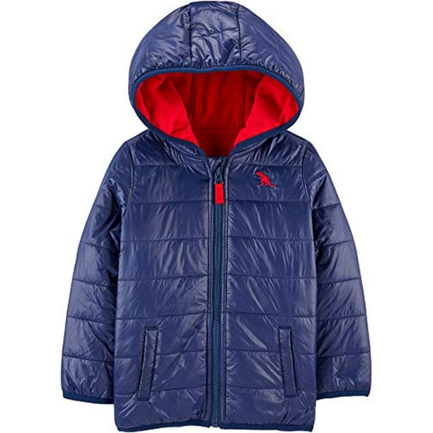 Boys navy top puffer coat