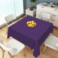 thumbnail image 3 of Tchckioa Solid Color Square Tablecloth,Waterproof Table Cloth for Kitchen,52x52 Inch,Dark Purple, 3 of 6
