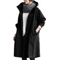 thumbnail image 1 of Veste Coupe-Vent Décontractée pour Femmes avec Boutons, Poches, Capuche, Coupe-Vent, Imperméable pour Randonnée en Plein Air, 1 of 2