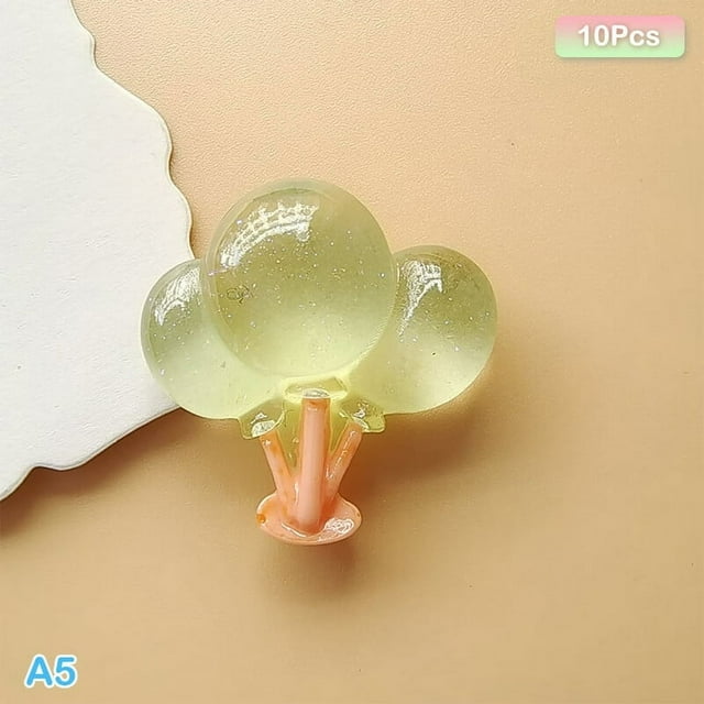10Pc Lueur dans le Ballon Transparent Foncé Bricolage Matériel Résine Accessoire Fait à la Main