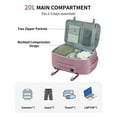 thumbnail image 4 of 14" Laptop Backpack Travel Backpacks for Women Men, Small Carry on Daypack with Handle Water-Resistant Full Open Side, School Bookbag, 20L, Pink, 4 of 7