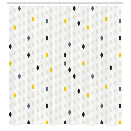 Modern Shower Curtain Modern Geometric Shapes Polka Dot Tear Drop