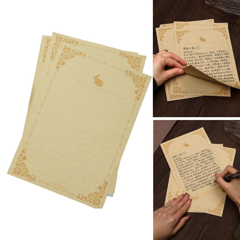 Ywmsfl Writing Stationery Paper Letter Set 5.7x8.3Inch Lined Letter Paper for Wedding
