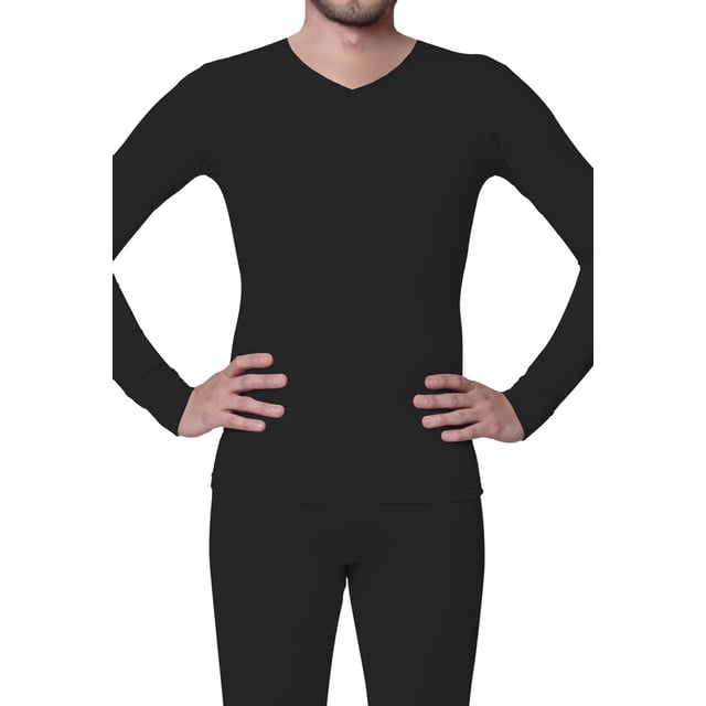 CAMISETA térmica afelpada cuello V manga larga para Hombre Hackman HC-CFCVC