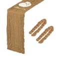 thumbnail image 1 of 2 Paquetes de Caminos de Mesa de Gasa Color Caqui 35.4" x 118" Caminos de Mesa Rústicos para Bodas y Fiestas, (10 Pies), 1 of 6