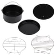 thumbnail image 1 of Goick Air Fryer Accessories Set,7Inch 5pcs/set Air Fryer Accessories Kit Pizza Pan Cake Barrel Metal Holder Cooking Tools, 1 of 8