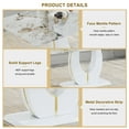 thumbnail image 6 of JUFU Dining Room Table Set for 8, 71'' Pandora White Faux Marble Dining Room Table and Chairs, Dining Tables for 8 with PU Upholstered Chairs, Modern Dining Table for 8 for Dining Room and Kitchen, 6 of 9