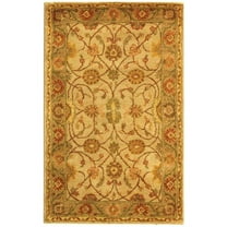 SAFAVIEH Antiquity Domhnall Oriental Wool Area Rug, Ivory/Light Green, 3' x 5'
