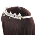 thumbnail image 3 of Charm Lace Pearl Crown Cinta para El Cabello Cadena de La Frente Accesorio para, 3 of 8